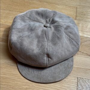2000s Tan Newsboy Hat